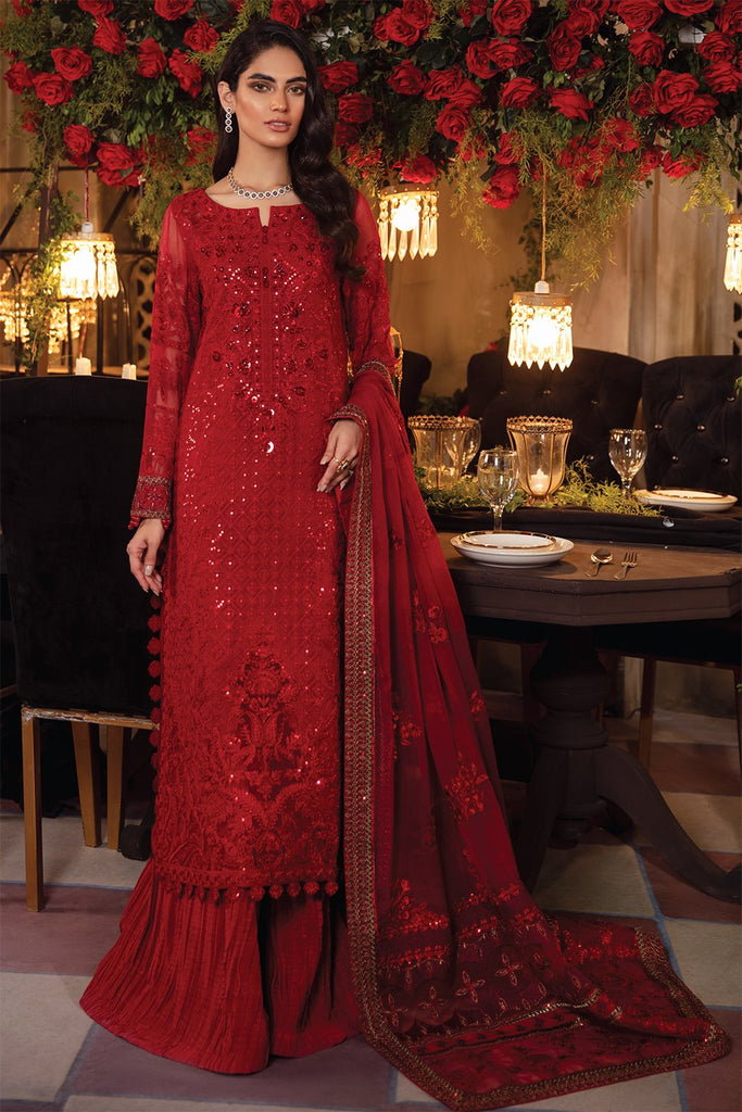 Pakistani Red Dress With Long Kameez ...